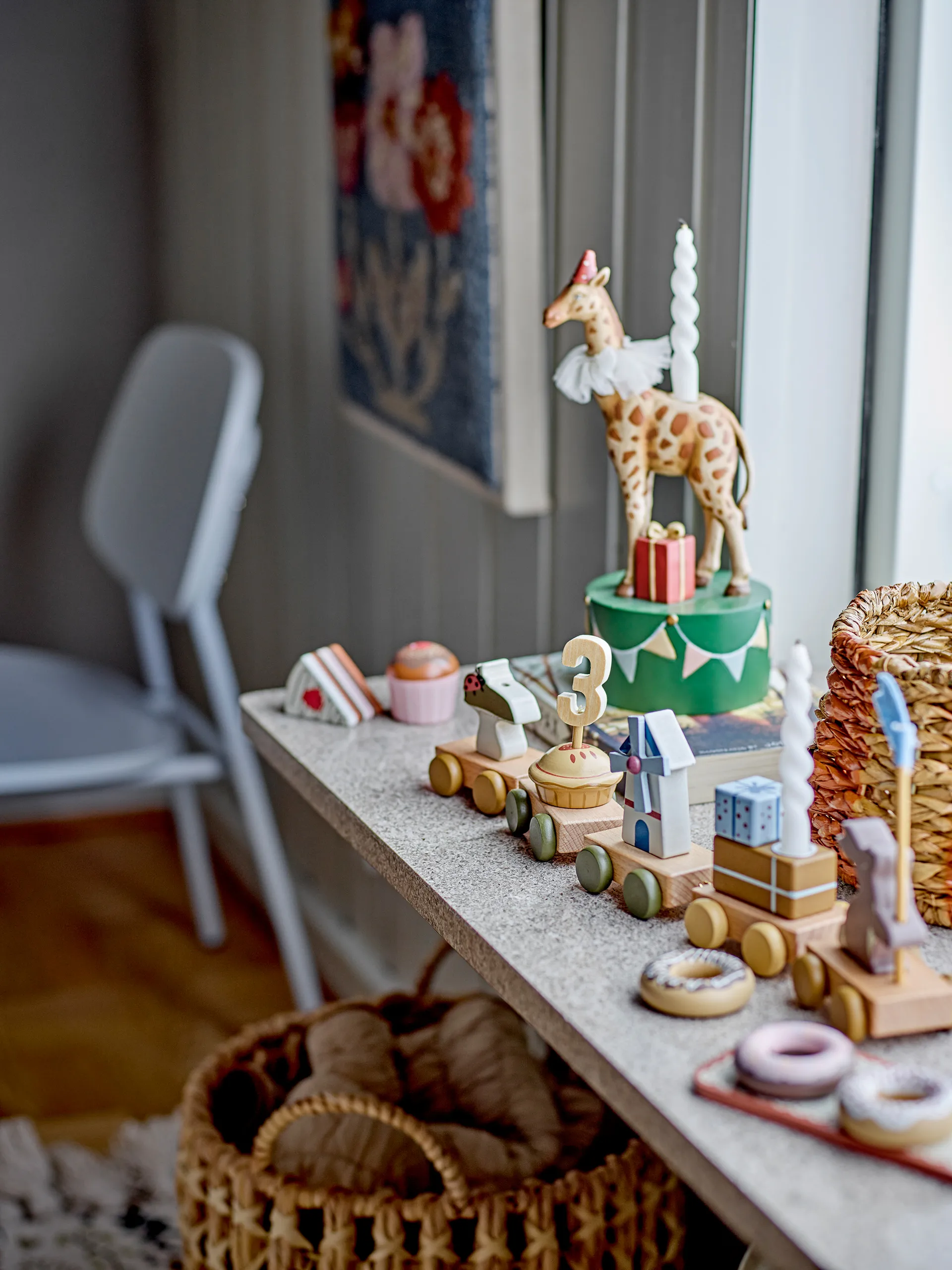 Flor świecznik 25 cm, Żyrafa Bloomingville