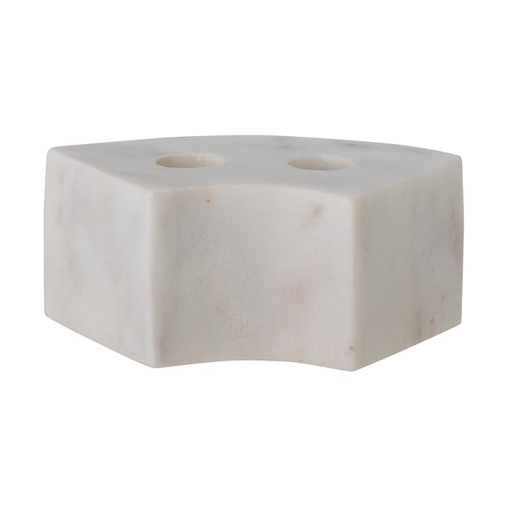 Florida świecznik 14,5x6x7,5 cm - White marble - Bloomingville