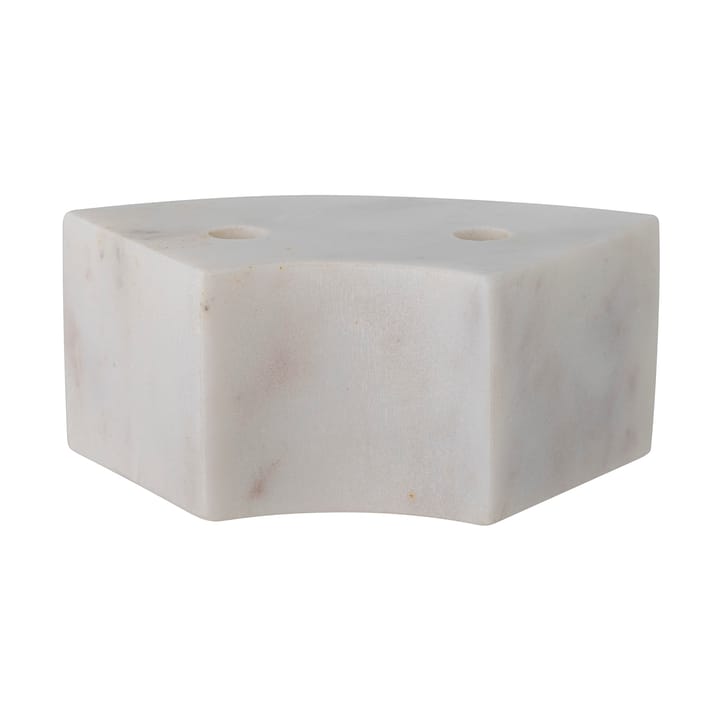 Florida świecznik 14,5x6x7,5 cm - White marble - Bloomingville