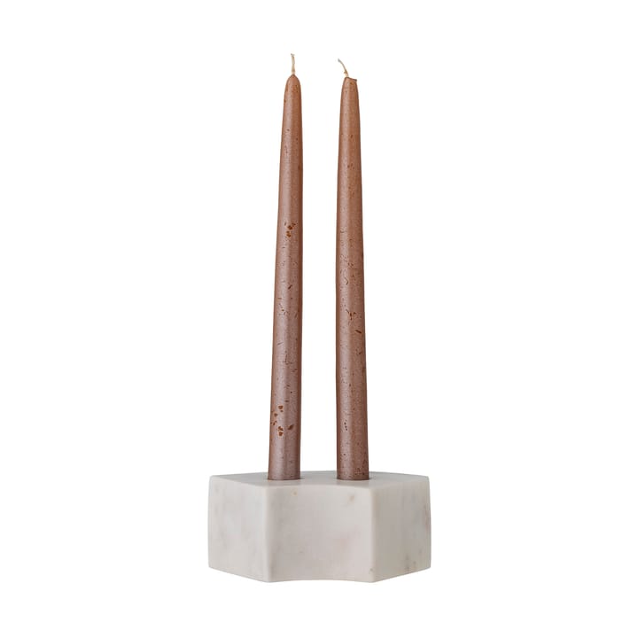 Florida świecznik 14,5x6x7,5 cm, White marble Bloomingville
