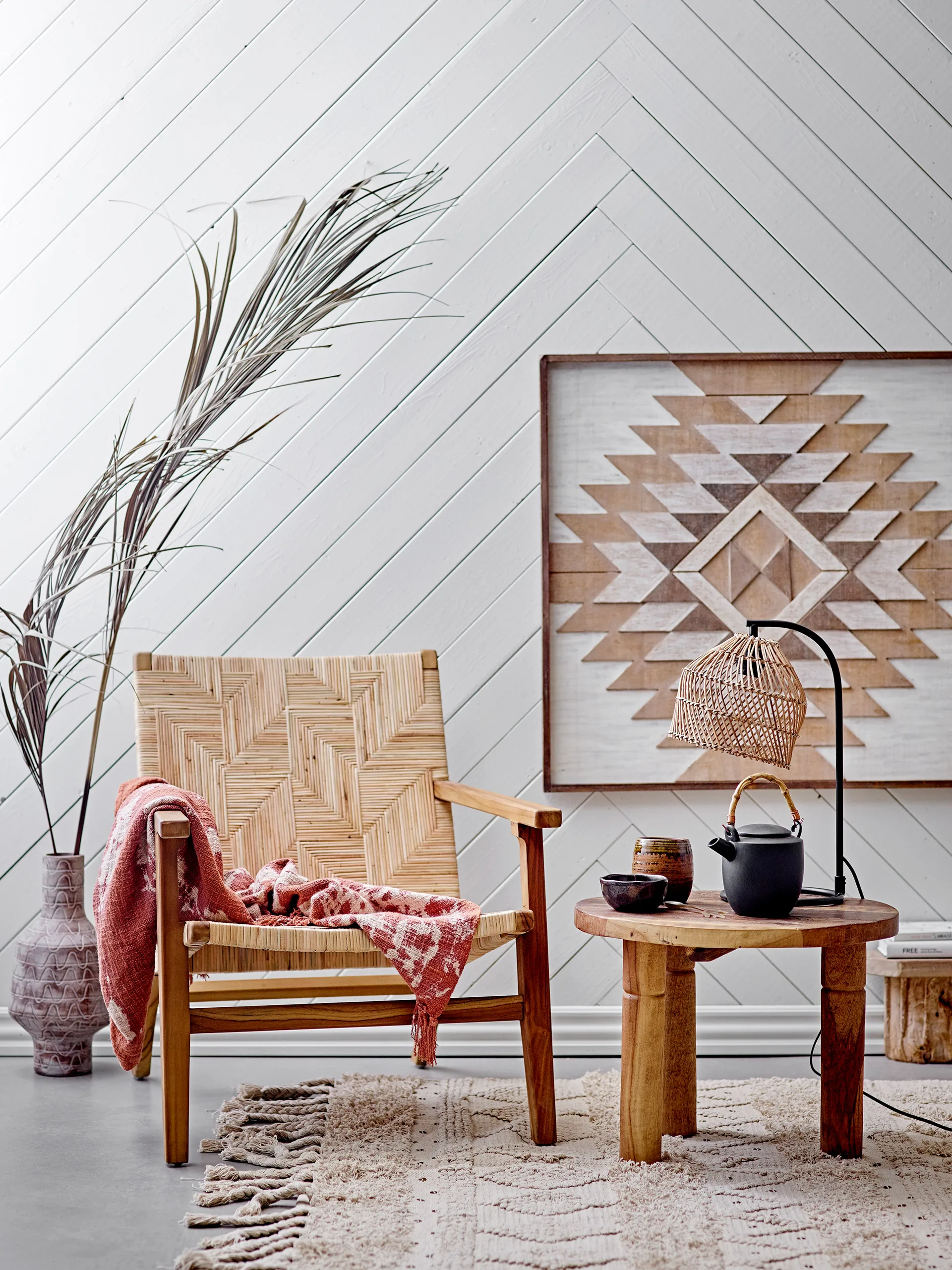 Fotel ratanowy Mills, Brązowy Bloomingville