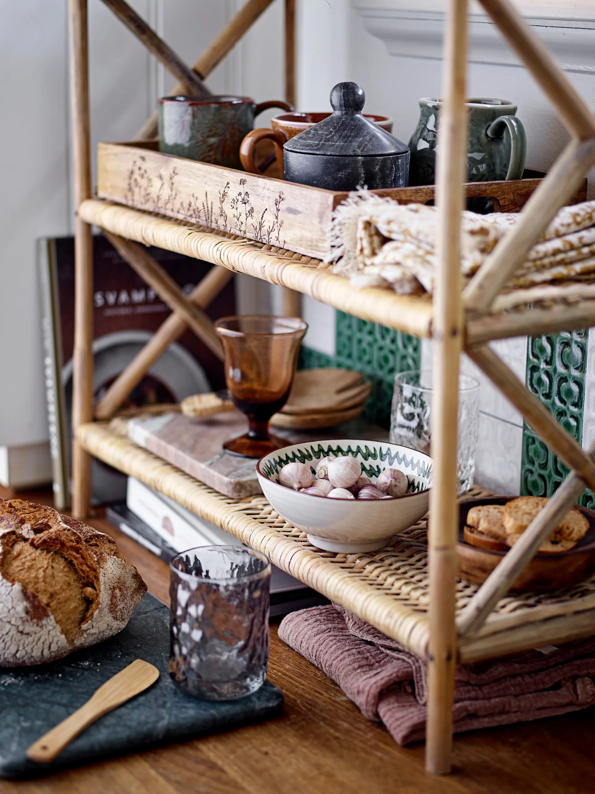 Gabrielle podstawa do garnka 20x20 cm, szary marmur Bloomingville