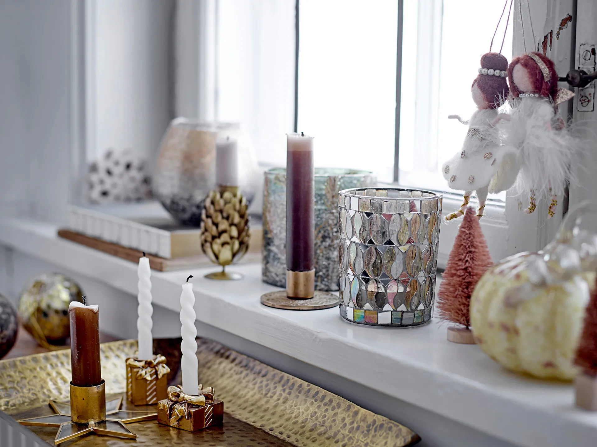 Geraldine świecznik mosiądz, Ø5x9 cm Bloomingville