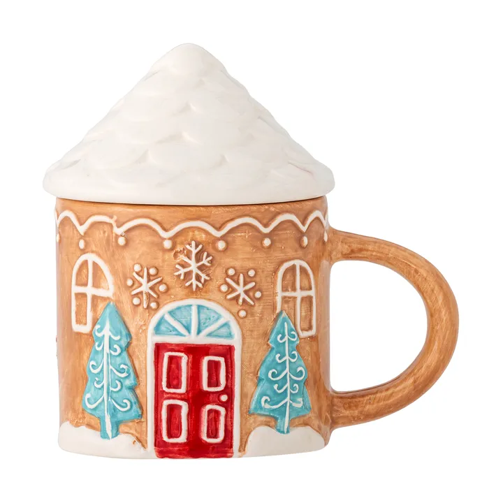 Ginnie kubek 290 ml - Brązowo-biały - Bloomingville