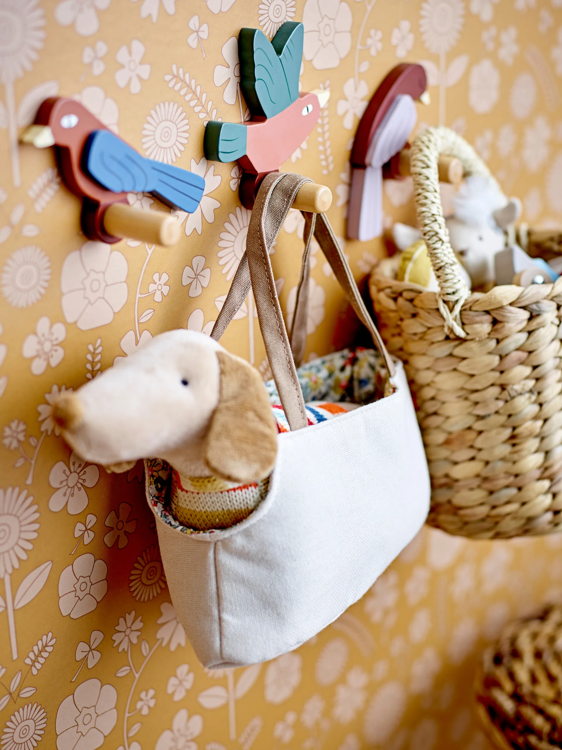 Haczyk ścienny Lewi 3 szt., Ptaki Bloomingville