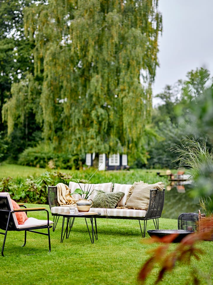 Hampton fotel 68x71x76 cm - Czarny-beżowy - Bloomingville