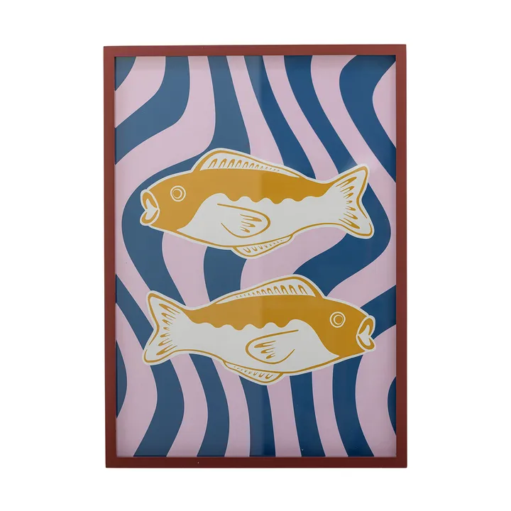 Ilustracja obramowana Remy 50x70 cm - Różowy - Bloomingville