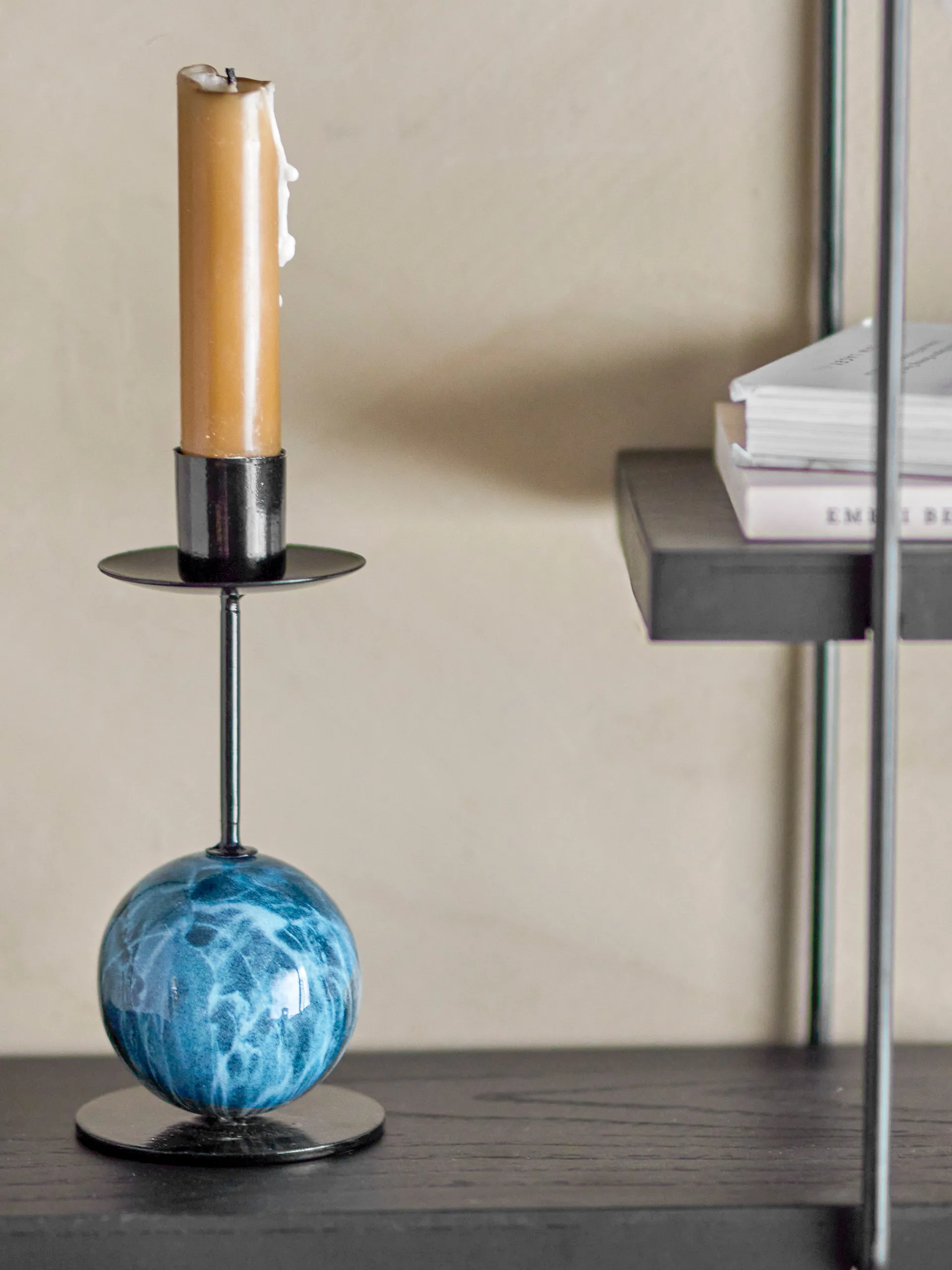 Jayda świecznik Ø7x15 cm, Blue-iron Bloomingville