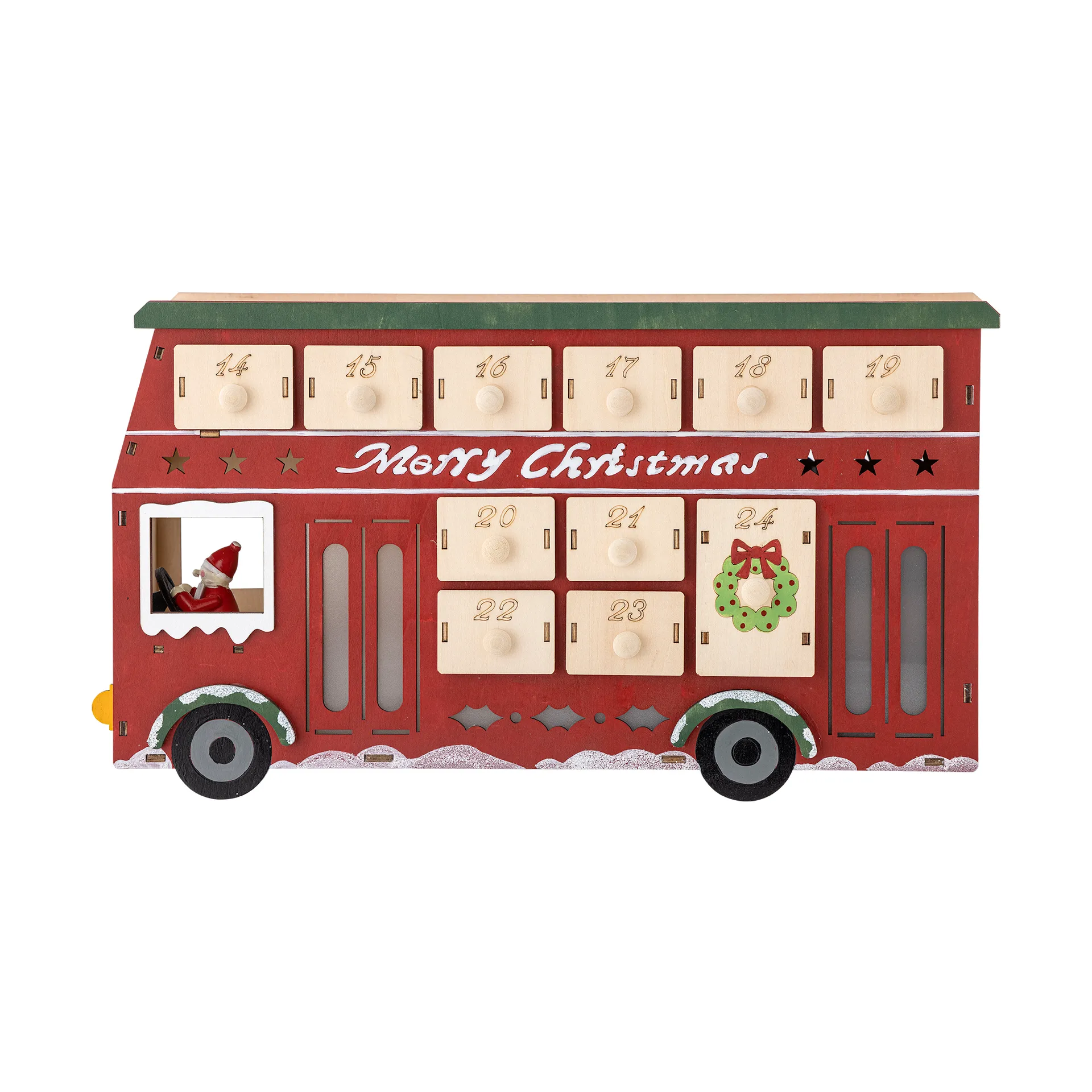 Kalendarz z oświetleniem Edward - Autobus, Czerwony Bloomingville