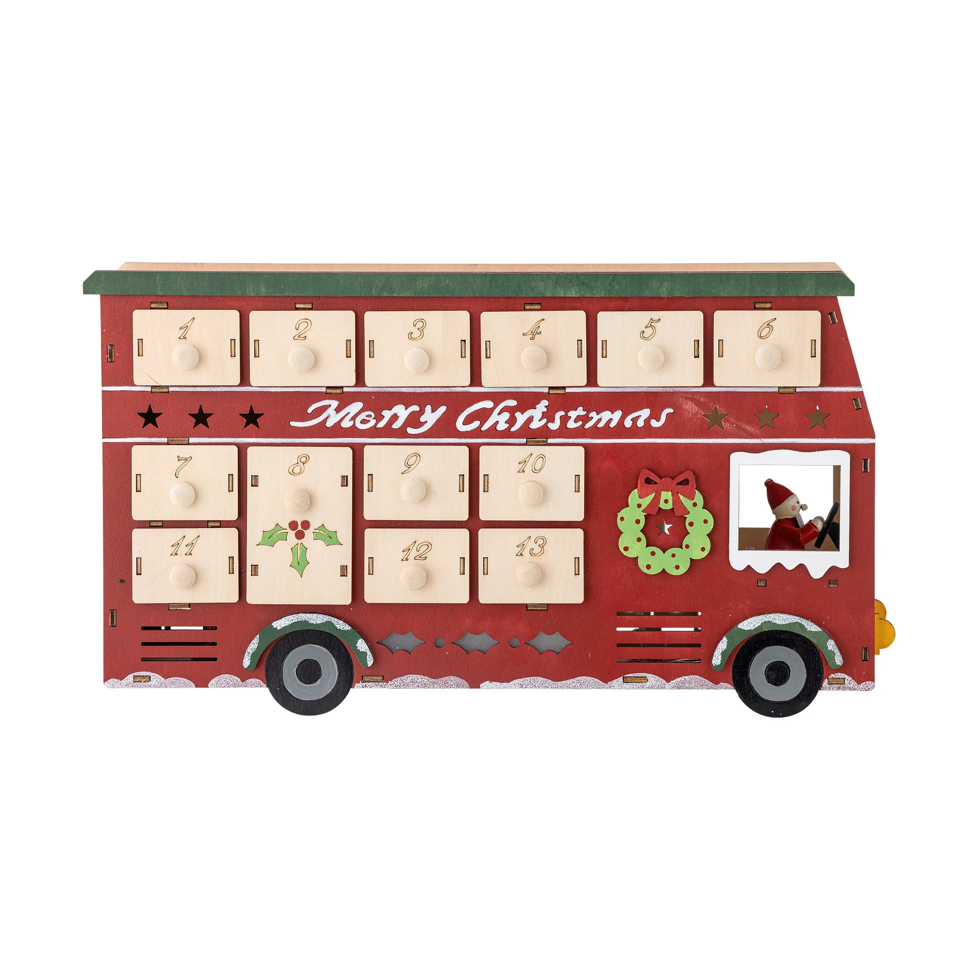 Kalendarz z oświetleniem Edward - Autobus, Czerwony Bloomingville