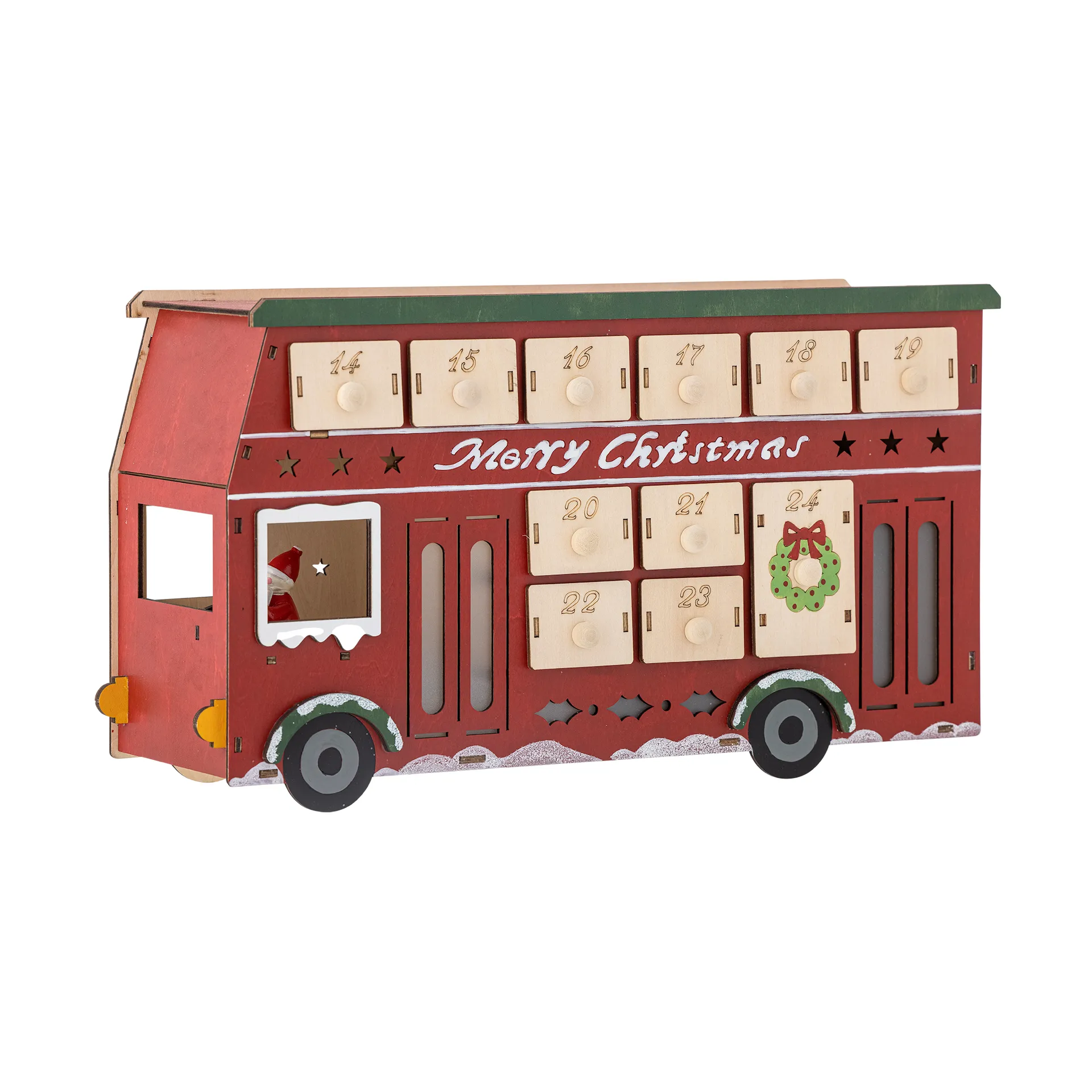 Kalendarz z oświetleniem Edward - Autobus, Czerwony Bloomingville