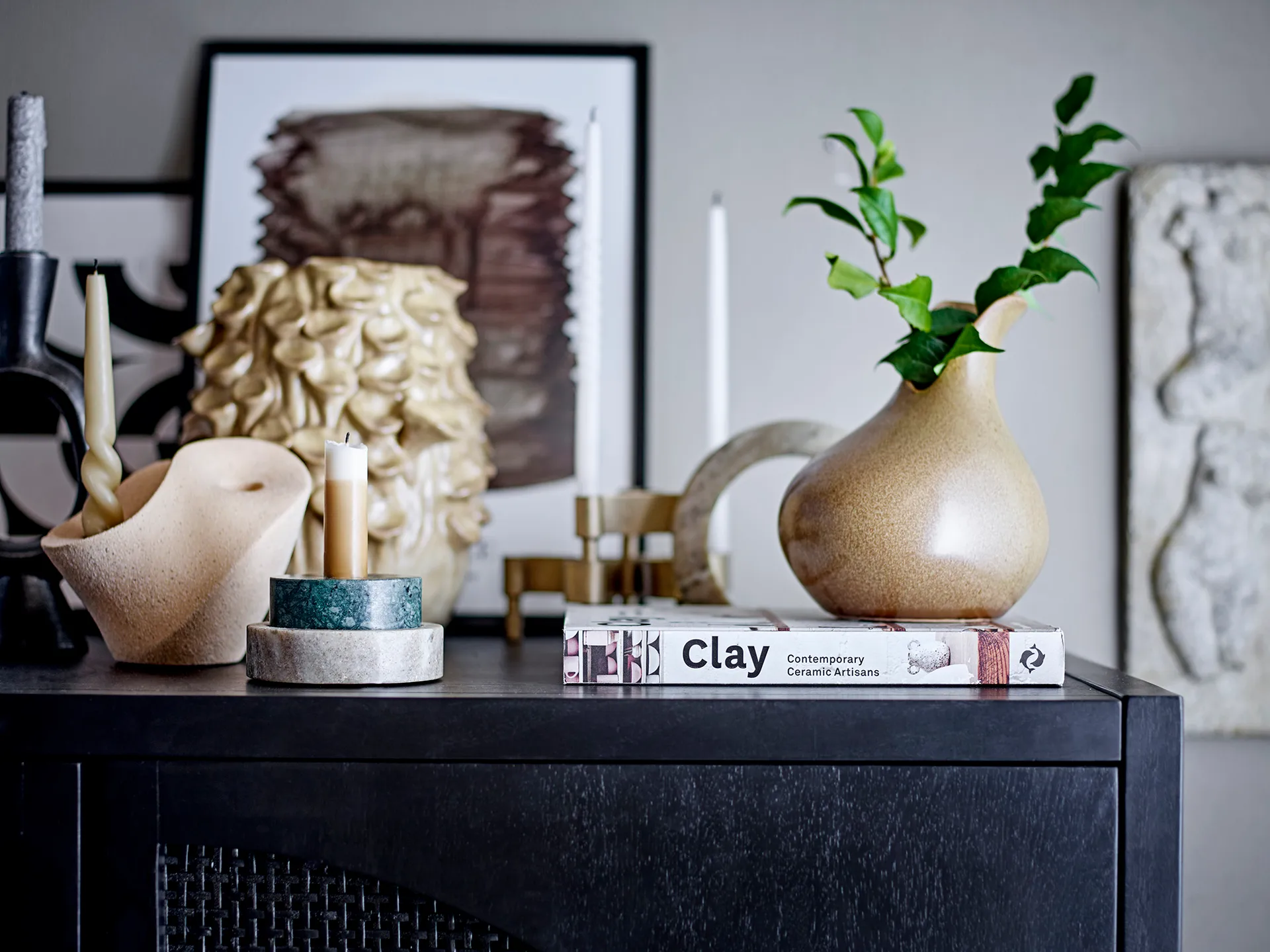 Kenja świecznik, Mosiądz Bloomingville