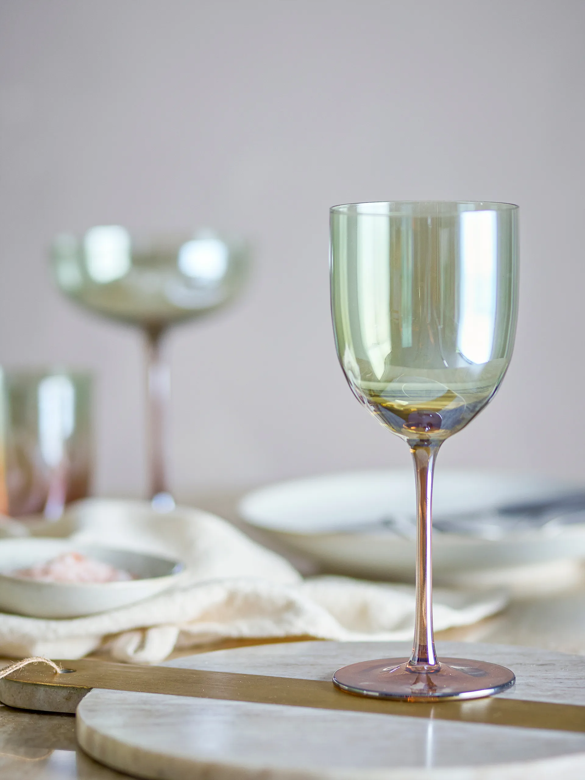 Kieliszek do wina Aston, 4-pak, Brązowy Bloomingville