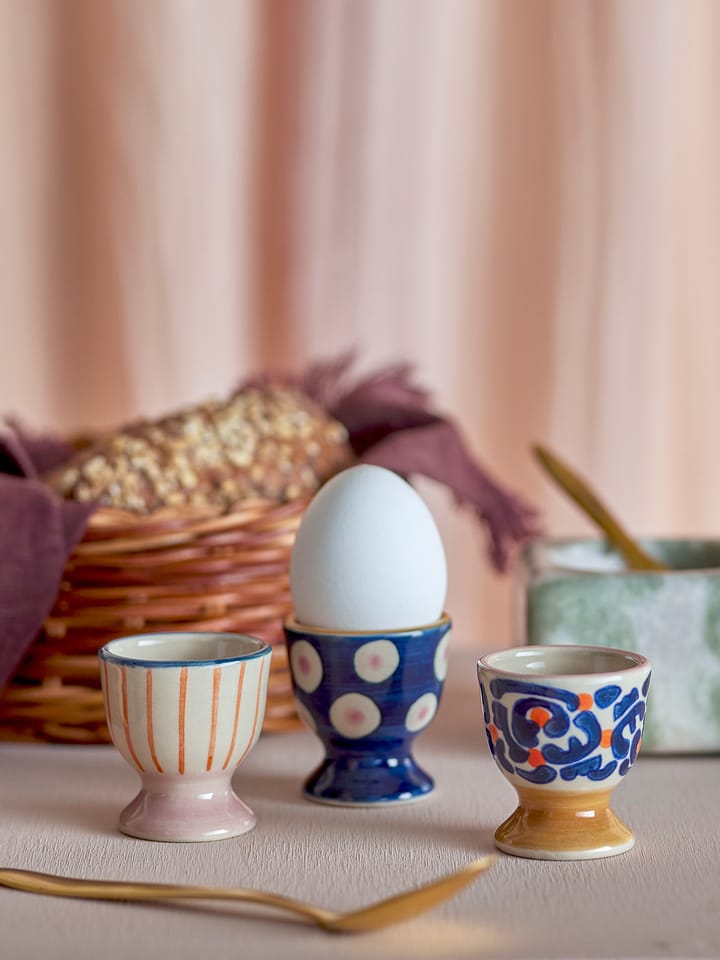 Kieliszek na jajka Eviaya 3 szt, Blå-multi Bloomingville