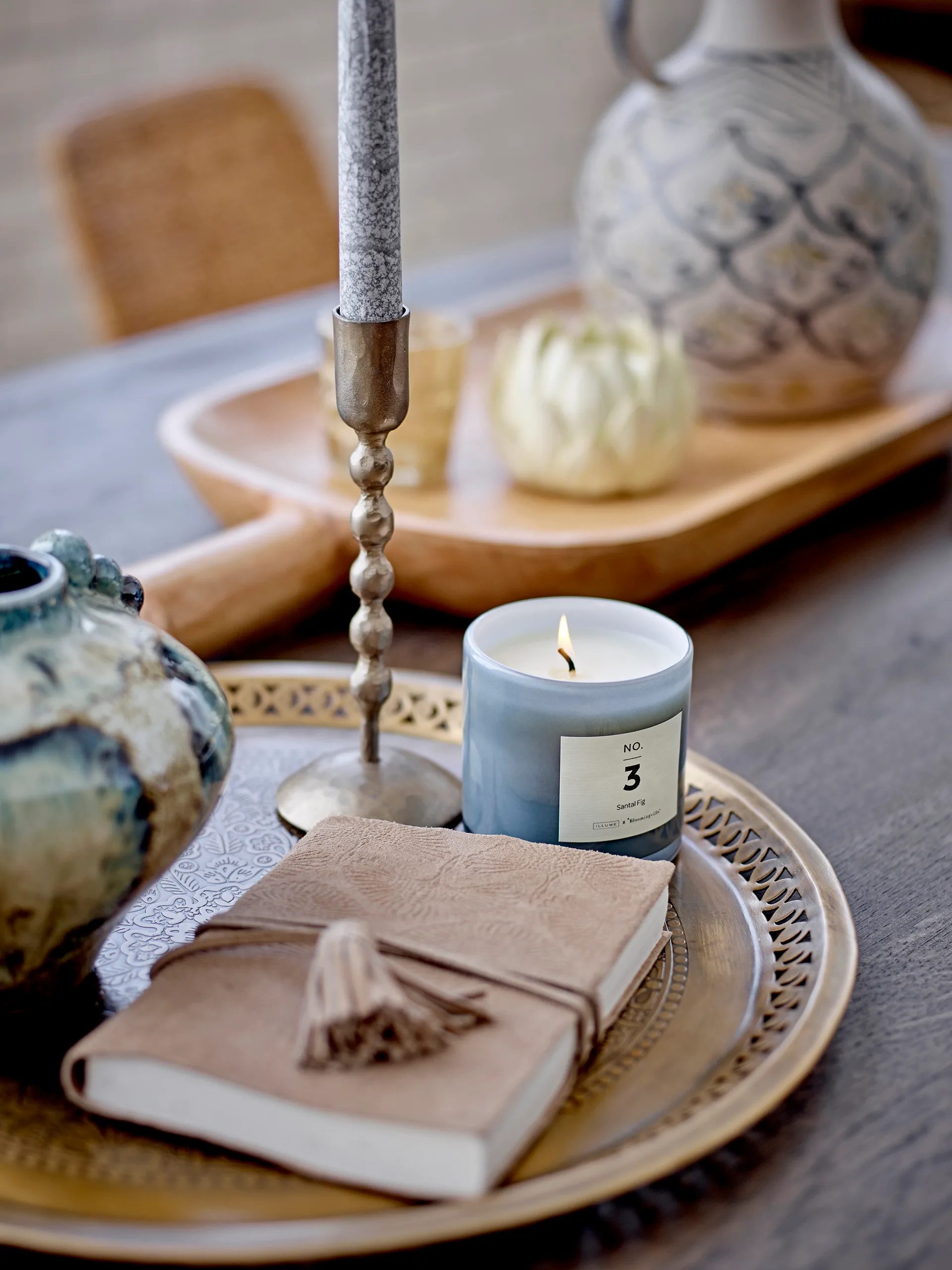 Kimmie świecznik 2 szt., Mosiądz Bloomingville