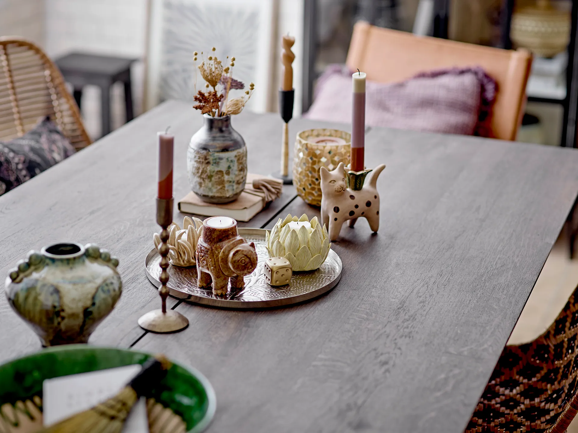 Kimmie świecznik 2 szt., Mosiądz Bloomingville