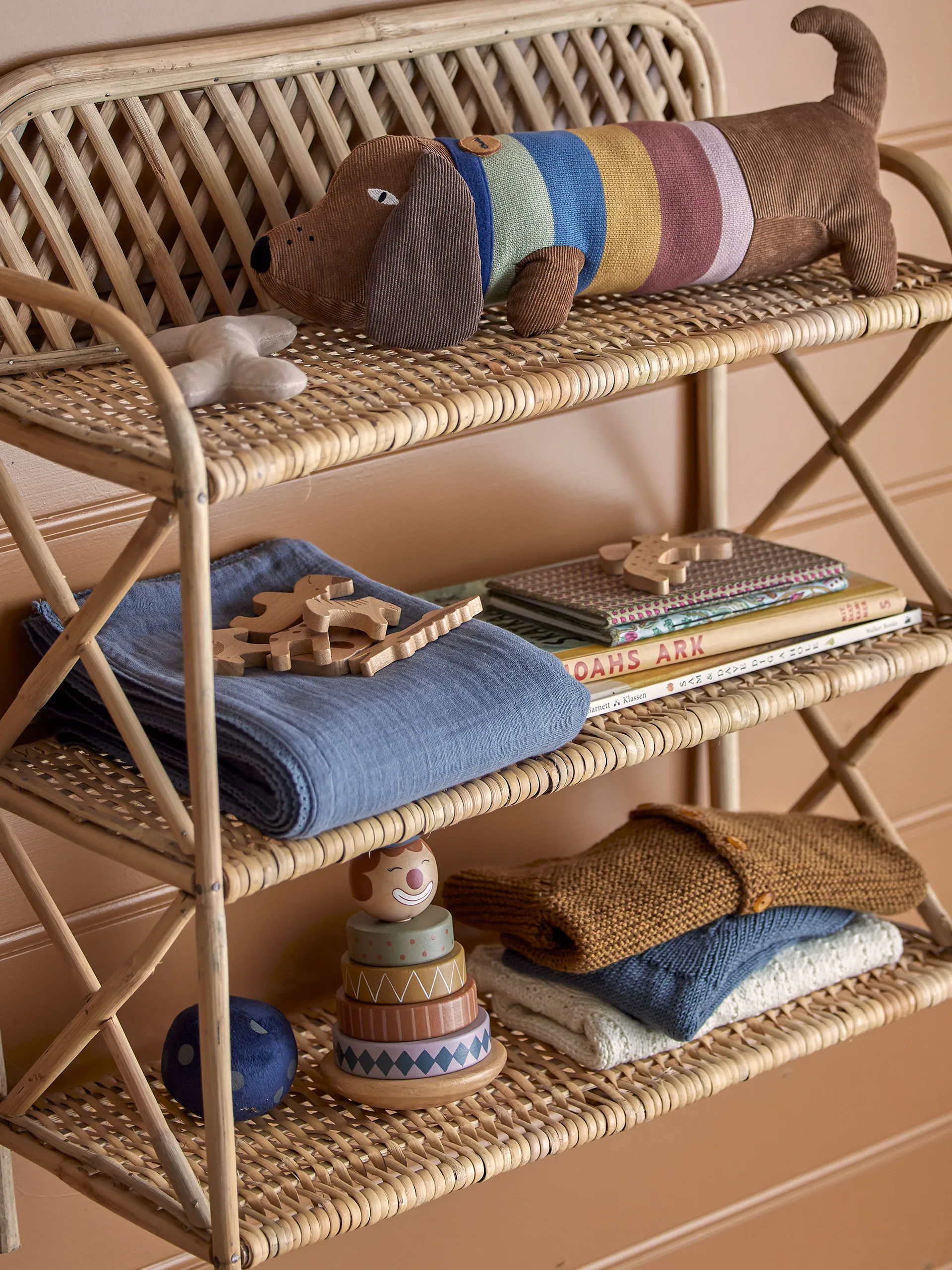 Koc muślinowy Bloomingville 80x100 cm, Niebieski Bloomingville