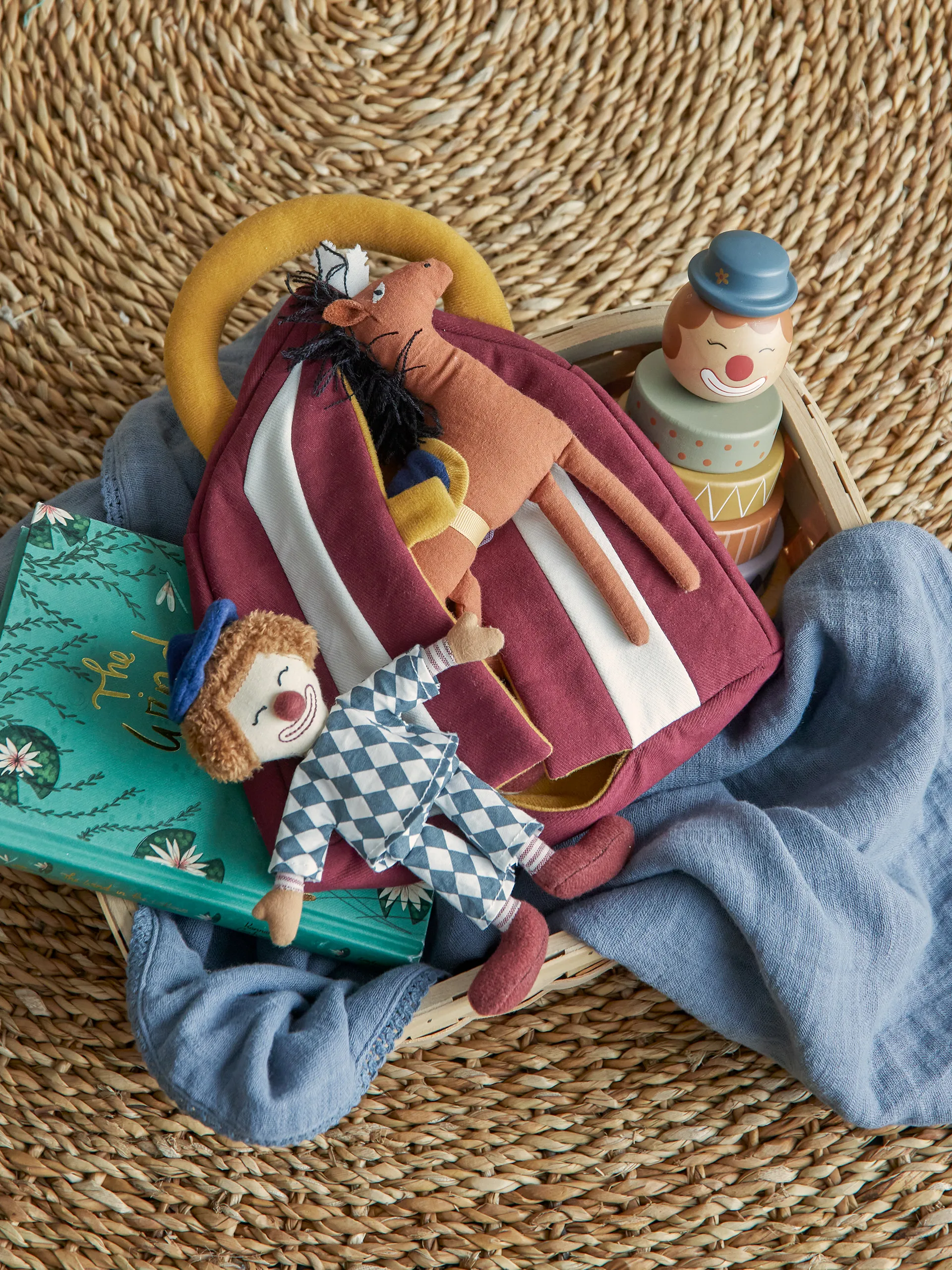 Koc muślinowy Bloomingville 80x100 cm, Niebieski Bloomingville