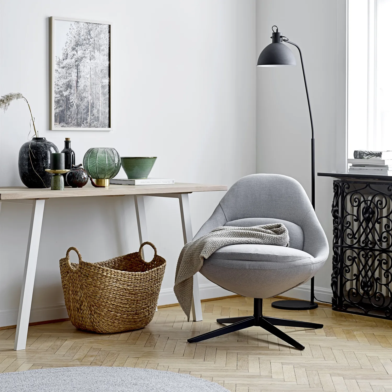 Kosz Bloomingville 2-pak hiacynt wodny, naturalny (beżowy) Bloomingville