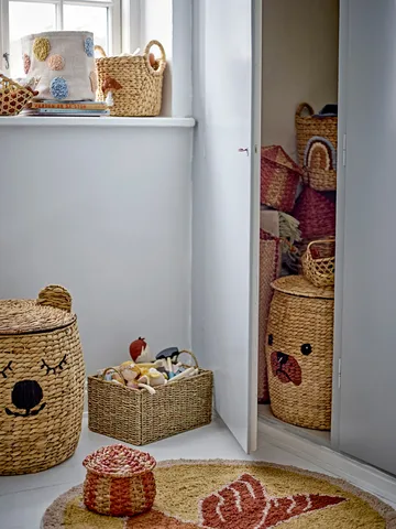 Kosz do przechowywania Dolma z pokrywką Ø42x50 cm - Nature - Bloomingville