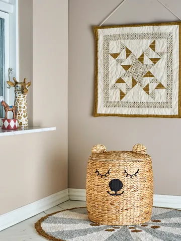 Kosz do przechowywania Dolma z pokrywką Ø42x50 cm - Nature - Bloomingville