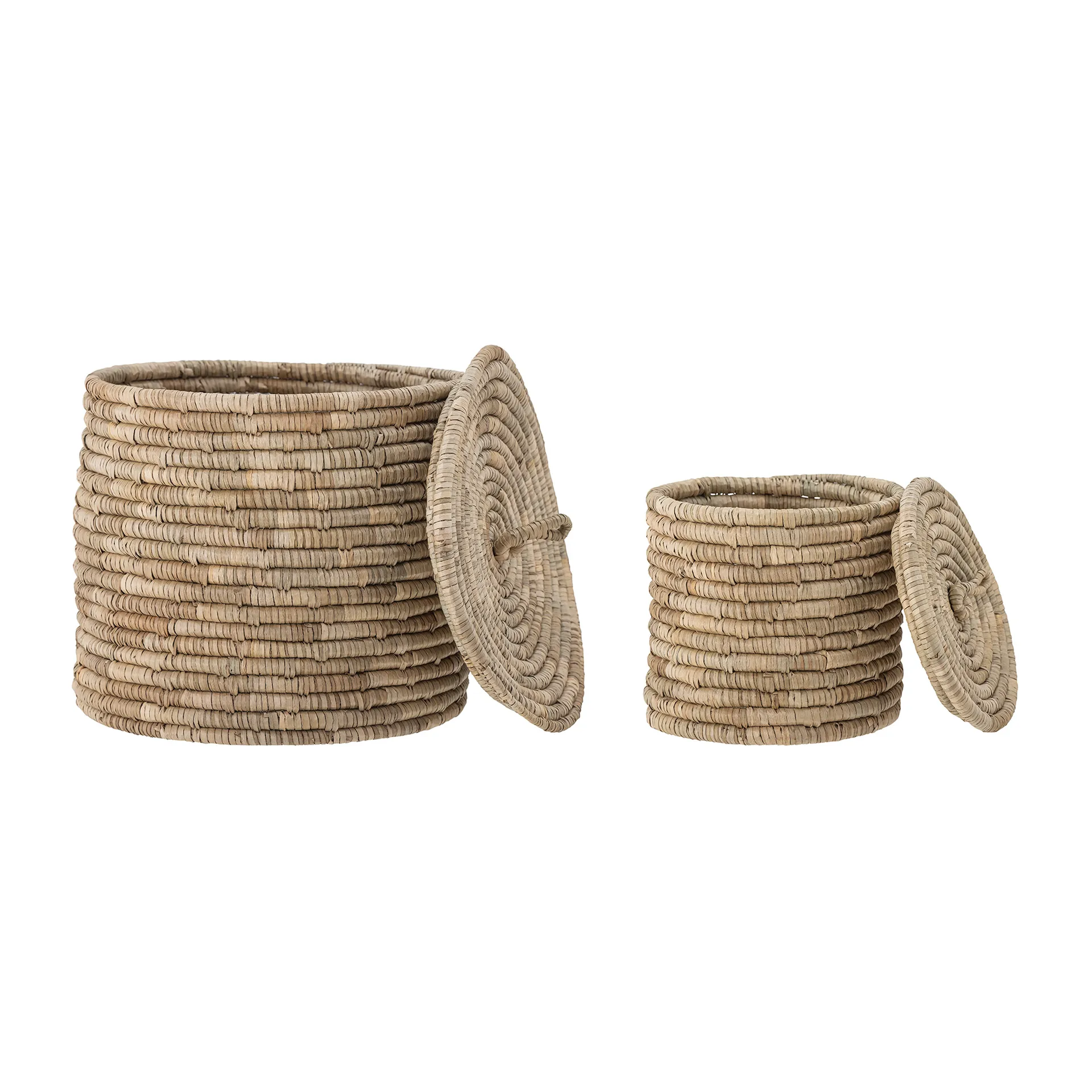 Kosz do przechowywania pościeli Lin z pokrywą 2 części, Naturalny Bloomingville