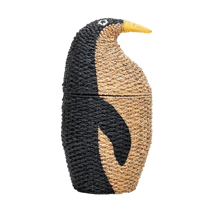 Kosz do przechowywania Tazia z pokrywką Ø37x69 cm - Czarny - Bloomingville