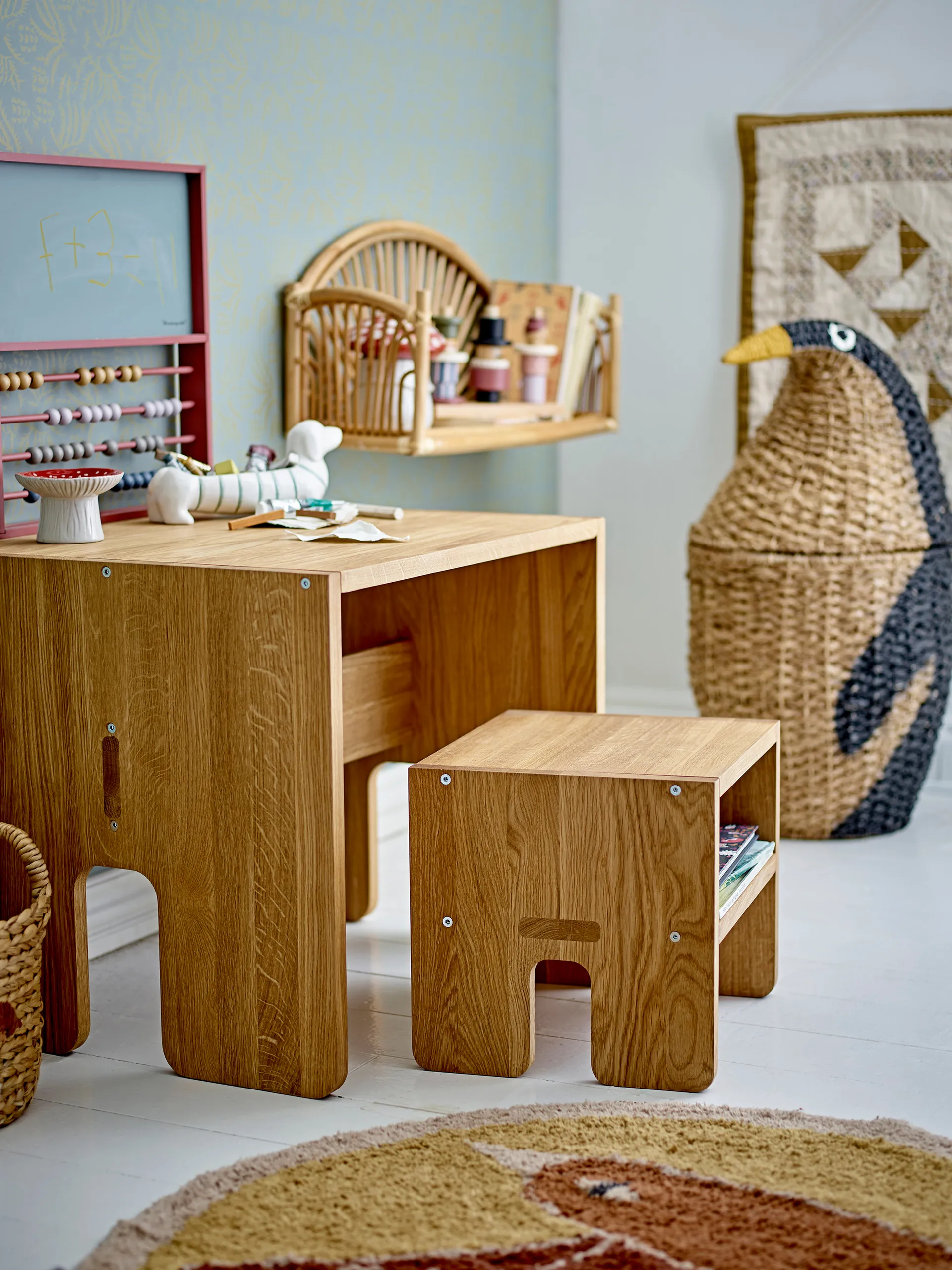 Kosz do przechowywania Tazia z pokrywką Ø37x69 cm, Czarny Bloomingville