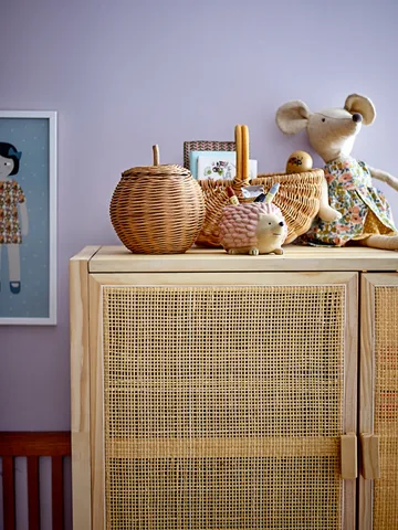 Kosz do przechowywania z pokrywą Rosette Ø18 cm - Brązowy - Bloomingville