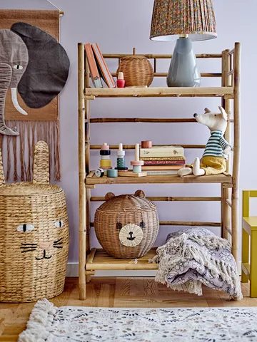 Kosz do przechowywania z pokrywą Rosette Ø18 cm - Brązowy - Bloomingville