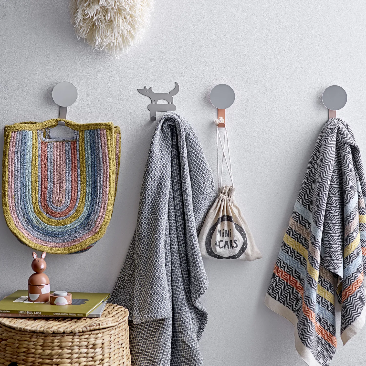 Kosz z pokrywą Bloomingville, Panda Bloomingville