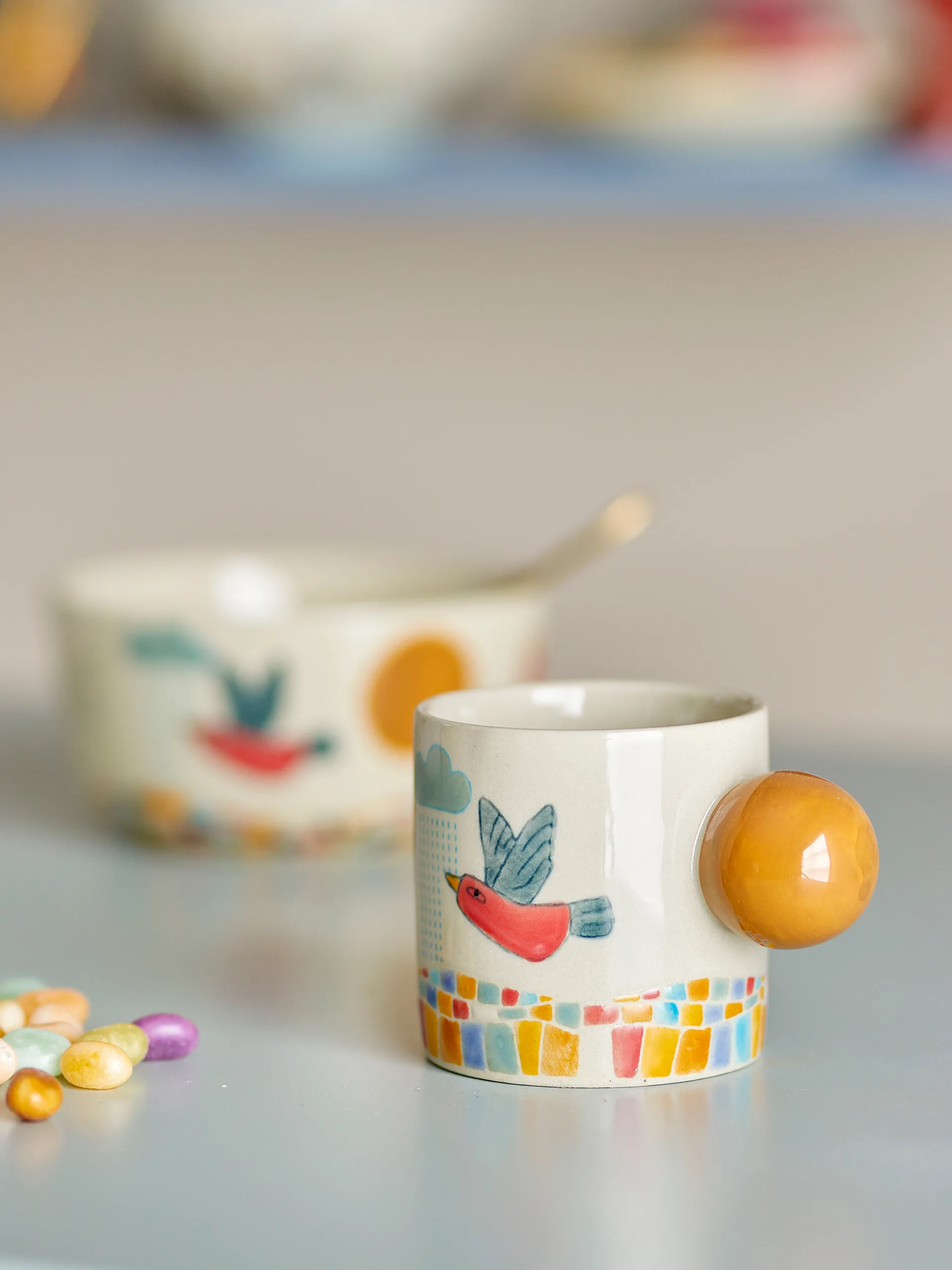 Kubek Colorine 155 ml, Naturalny Bloomingville