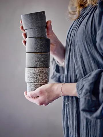 Kubek Ewan, 4‑pak - Brązowy - Bloomingville