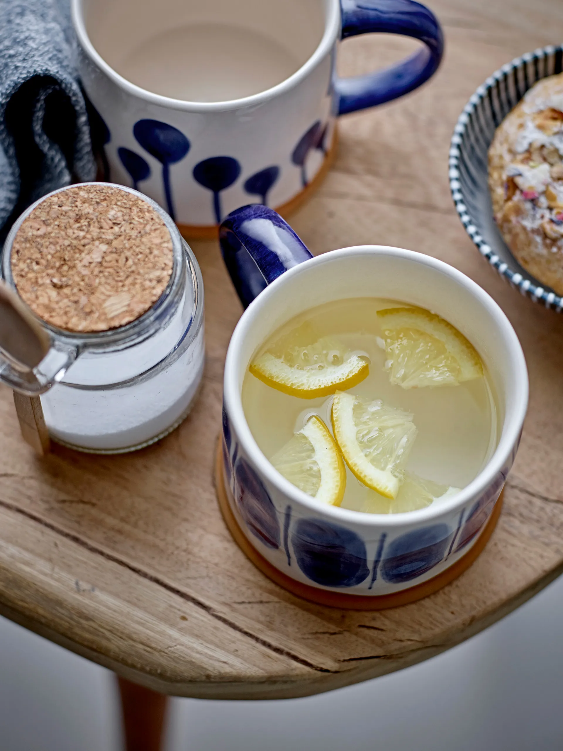 Kubek Linora 450 ml, 3-pak, Niebieski Bloomingville