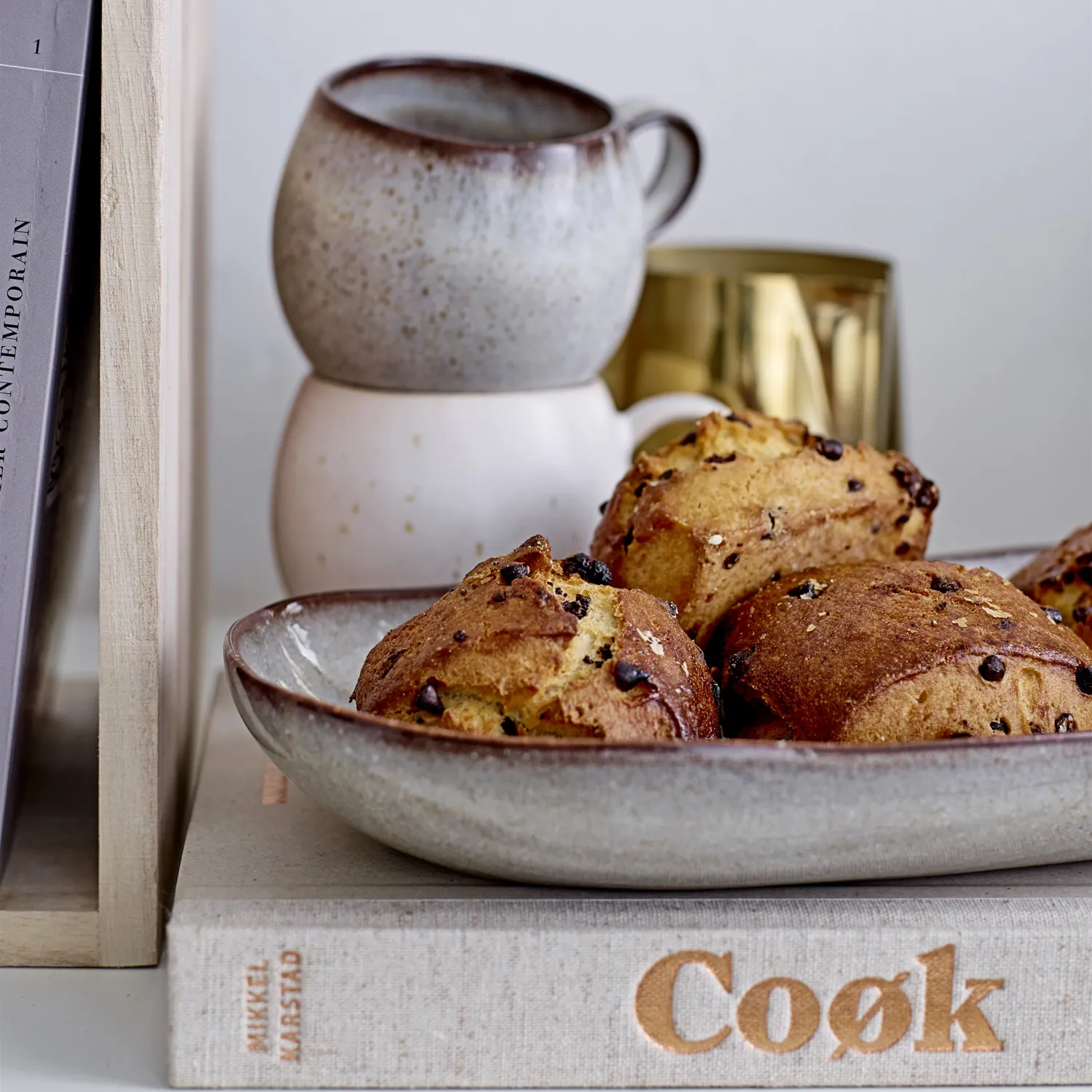 Kubek Sandrine 8 cm, Jasnoszary Bloomingville