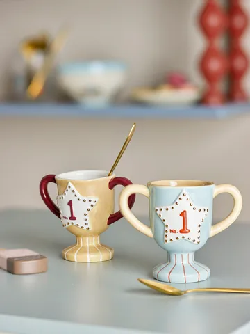 Kubek Trophy, 2-pak - Niebieski - Bloomingville