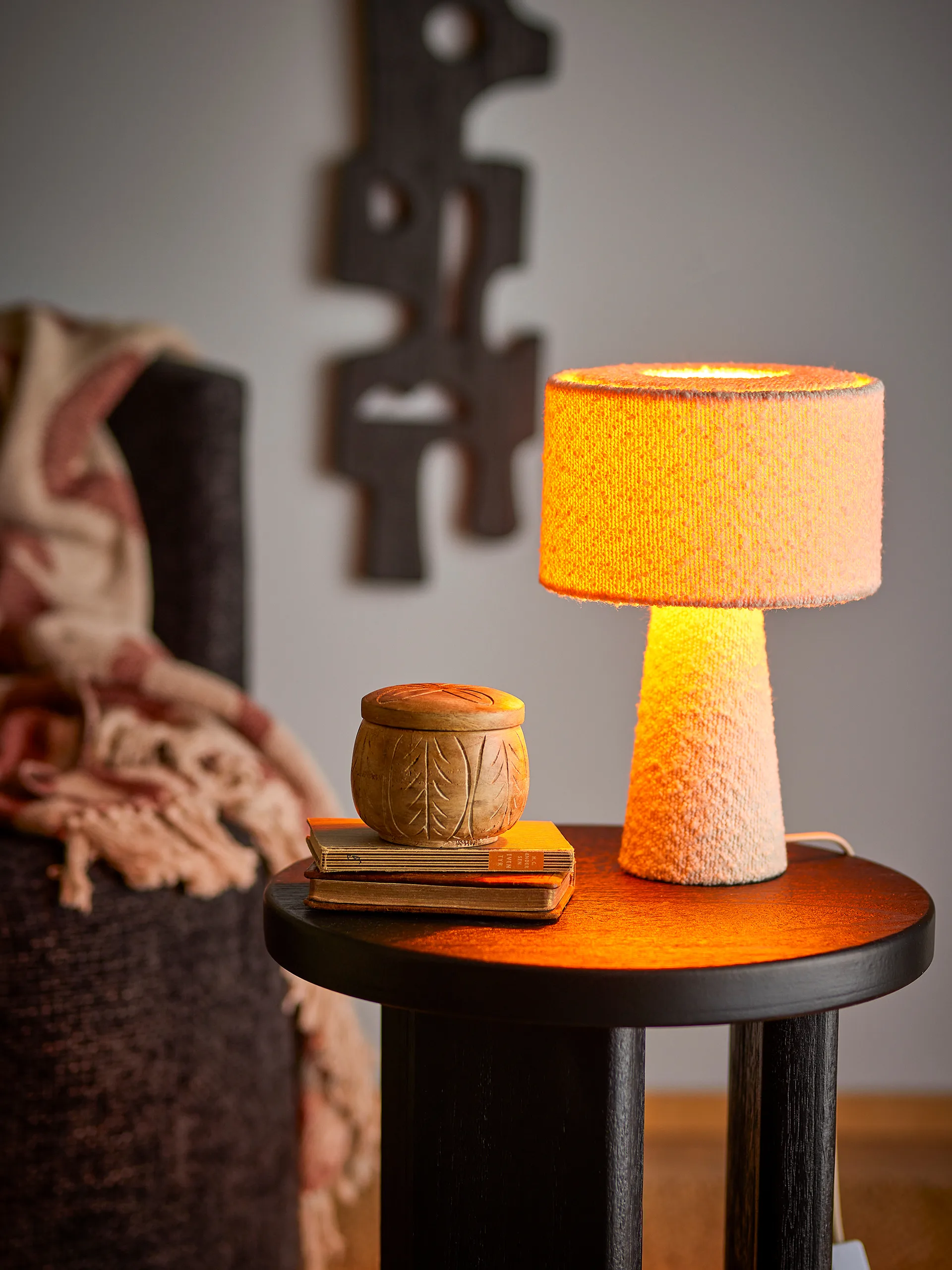 Lampa stołowa Emmie Ø 20 cm, Biały Bloomingville