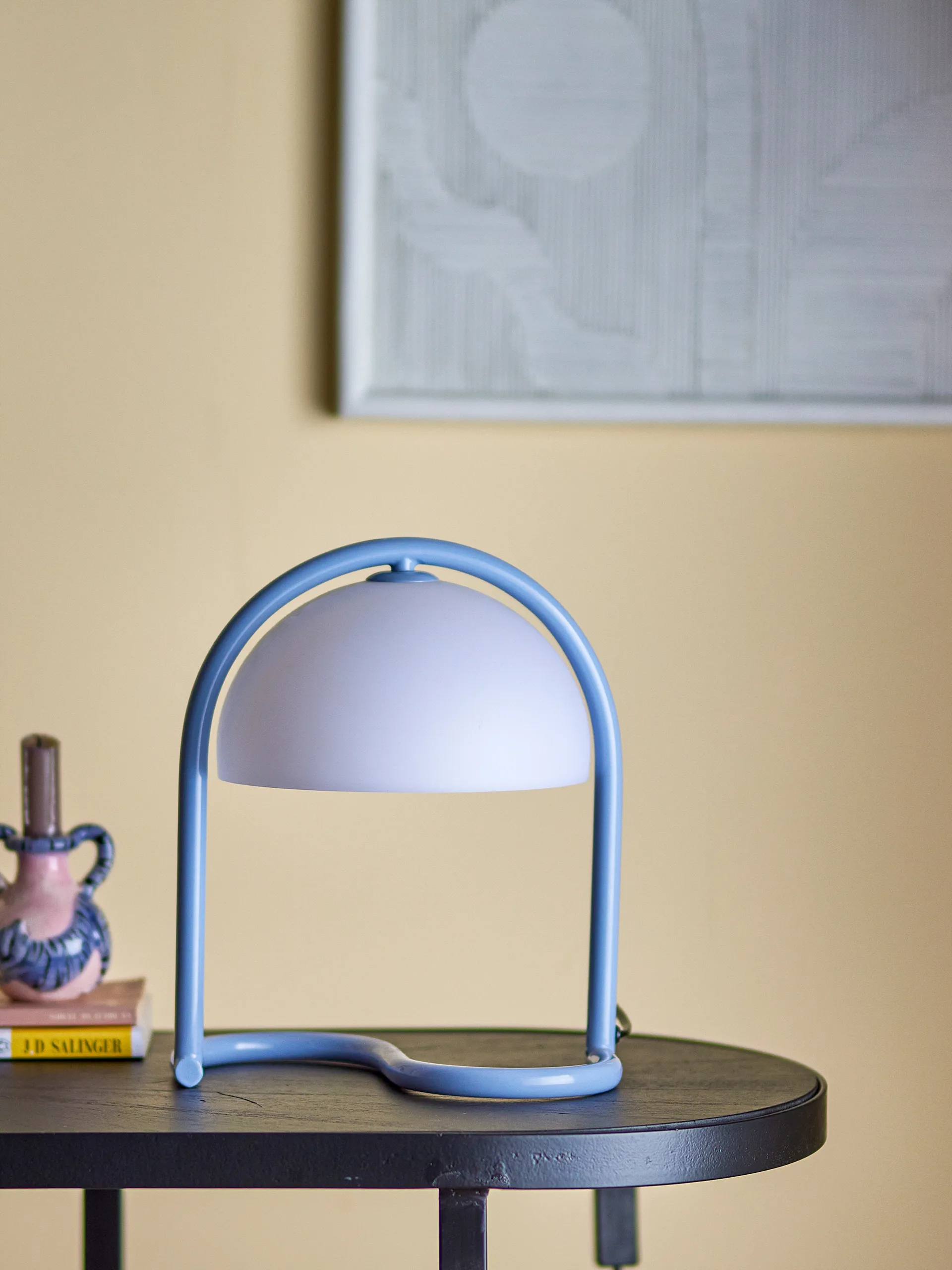 Lampa stołowa Favor Ø24,5x29,5 cm, Niebieski Bloomingville