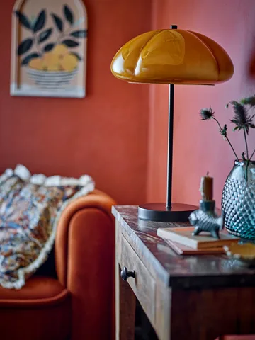 Lampa stołowa Kinoko Ø30 cm - Żółty - Bloomingville