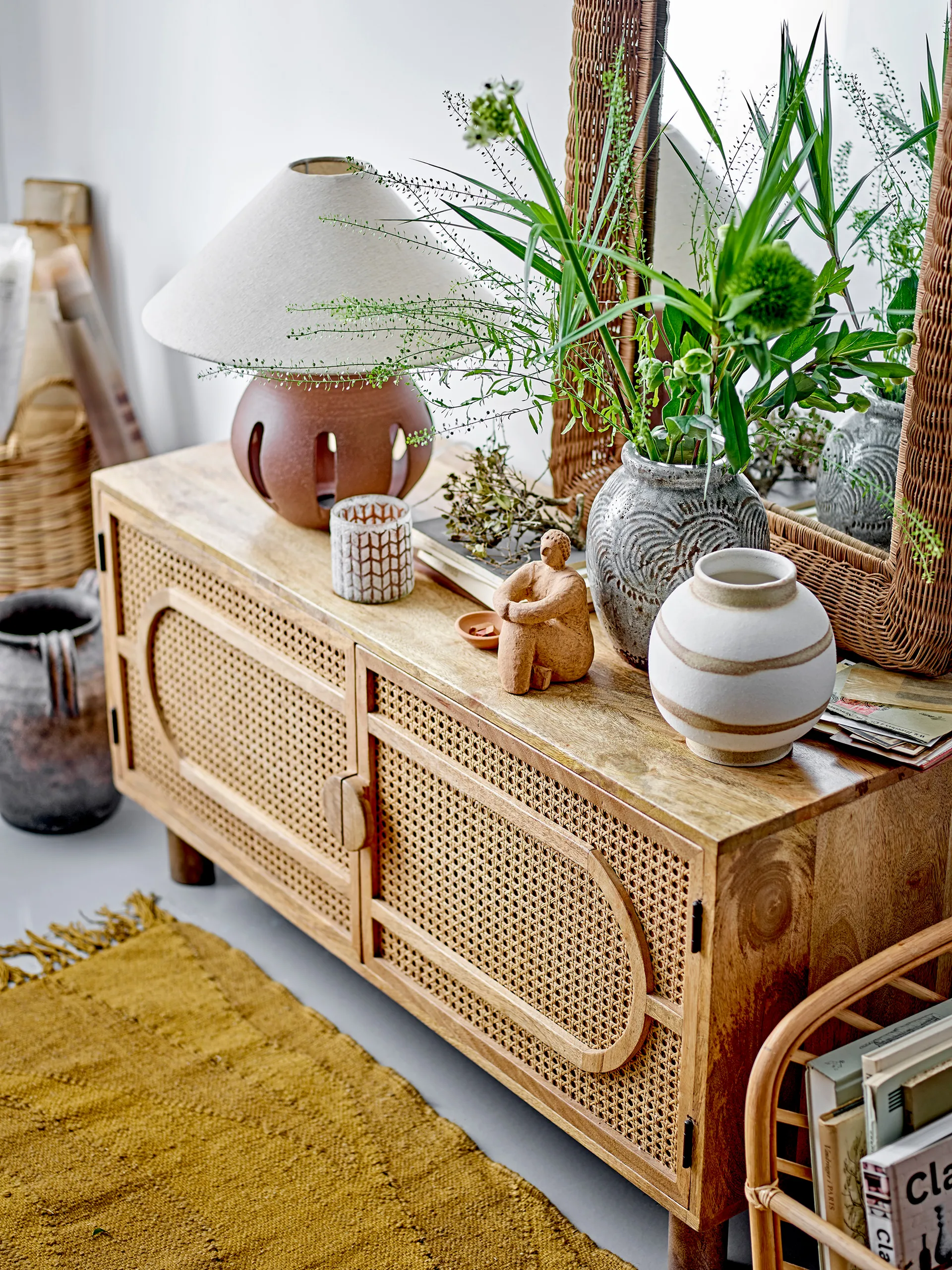 Lampa stołowa Liana Ø40,5x40,5 cm, Brown Bloomingville