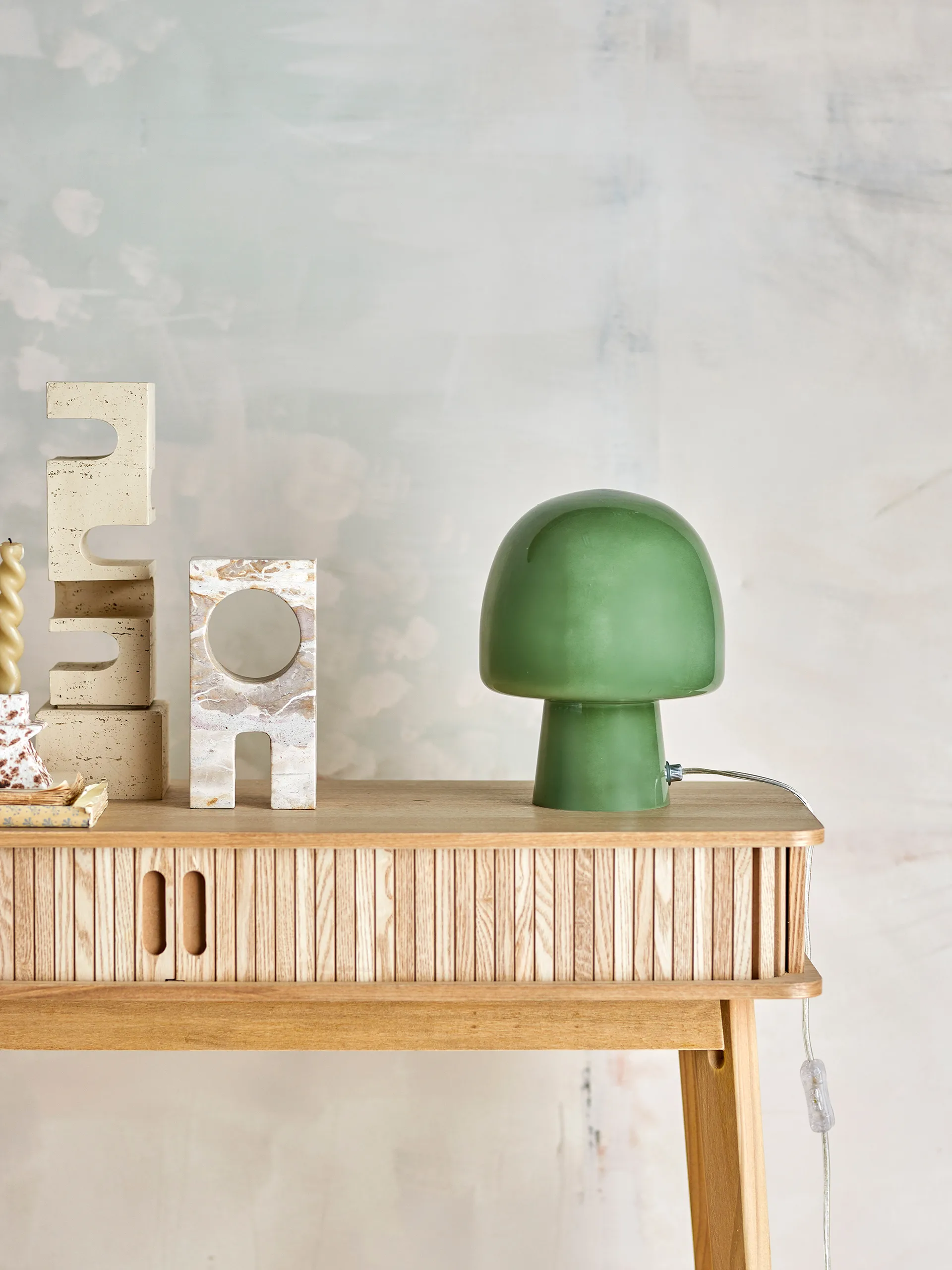 Lampa stołowa Paddy Ø20x26,5 cm, Zielony Bloomingville