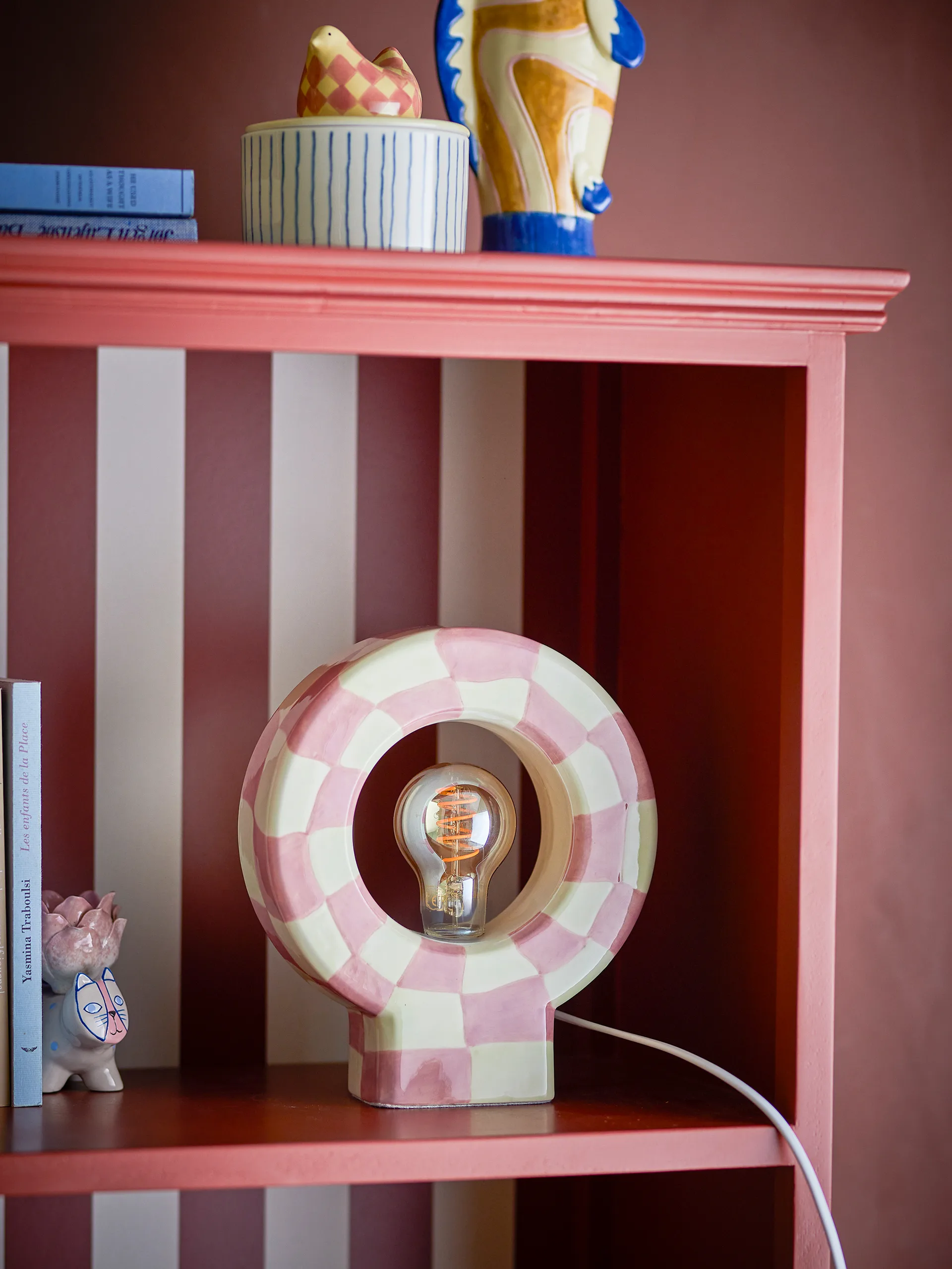 Lampa stołowa Vialini 20,5x23,5 cm, Różowy Bloomingville