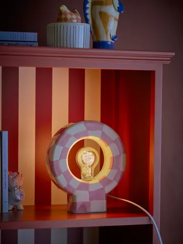 Lampa stołowa Vialini 20,5x23,5 cm - Różowy - Bloomingville