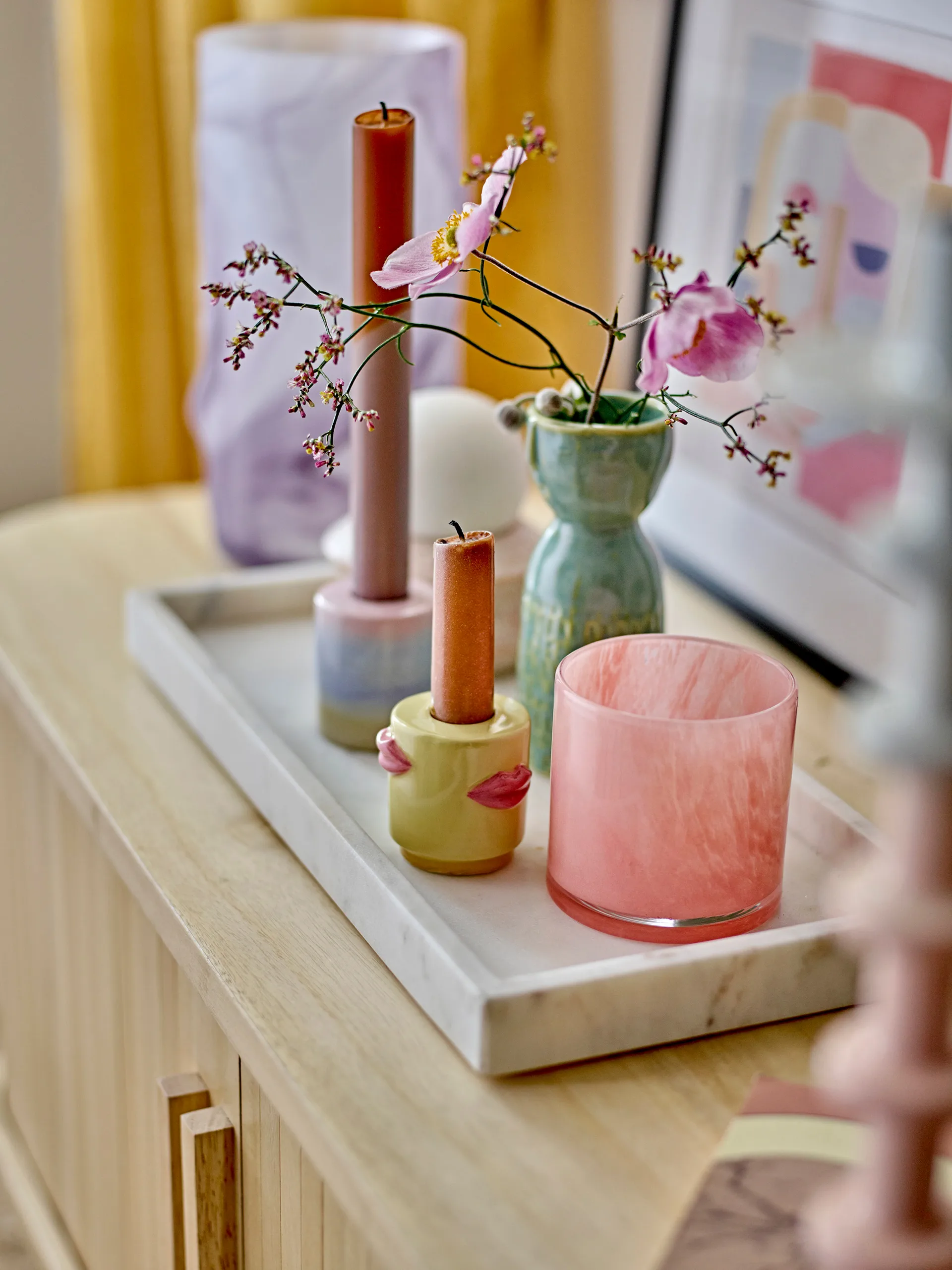 Lampion na świecę Sakkara Ø8x8 cm, Rose Bloomingville