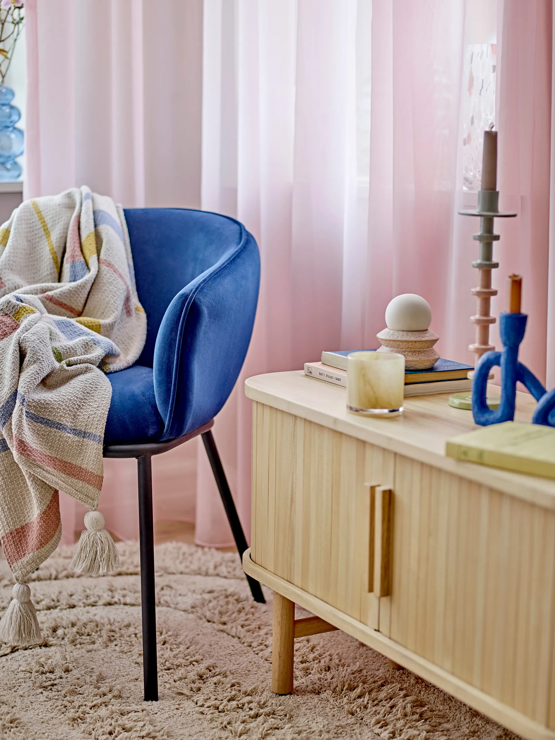 Lampion na świecę Sakkara Ø8x8 cm, Yellow Bloomingville