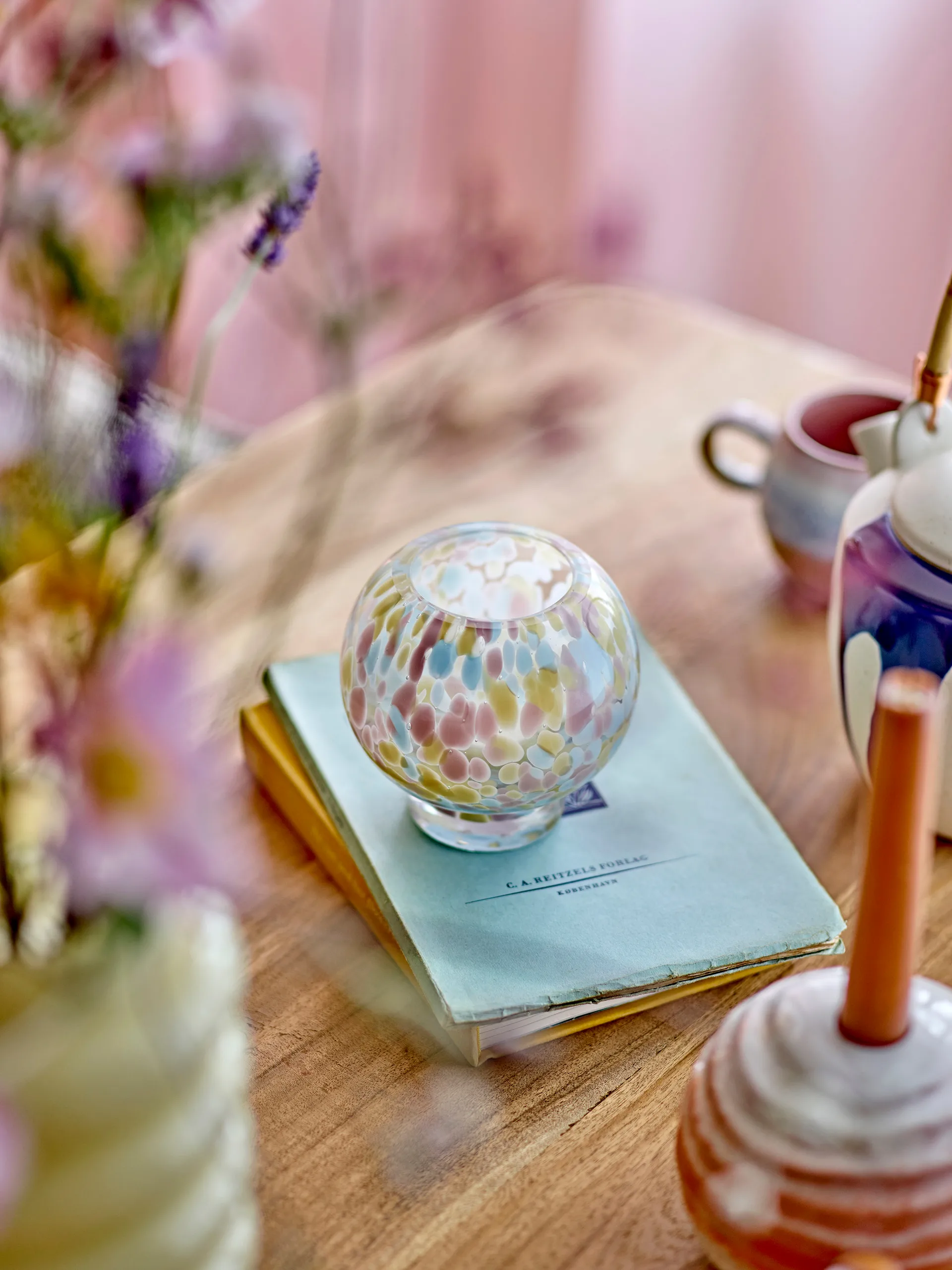 Lampion na świecę Selina Ø10,5x10,5 cm, Rose Bloomingville