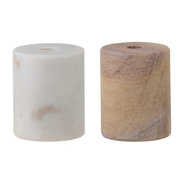 Lavina świecznik 2 szt. - Naturalny marmur - Bloomingville