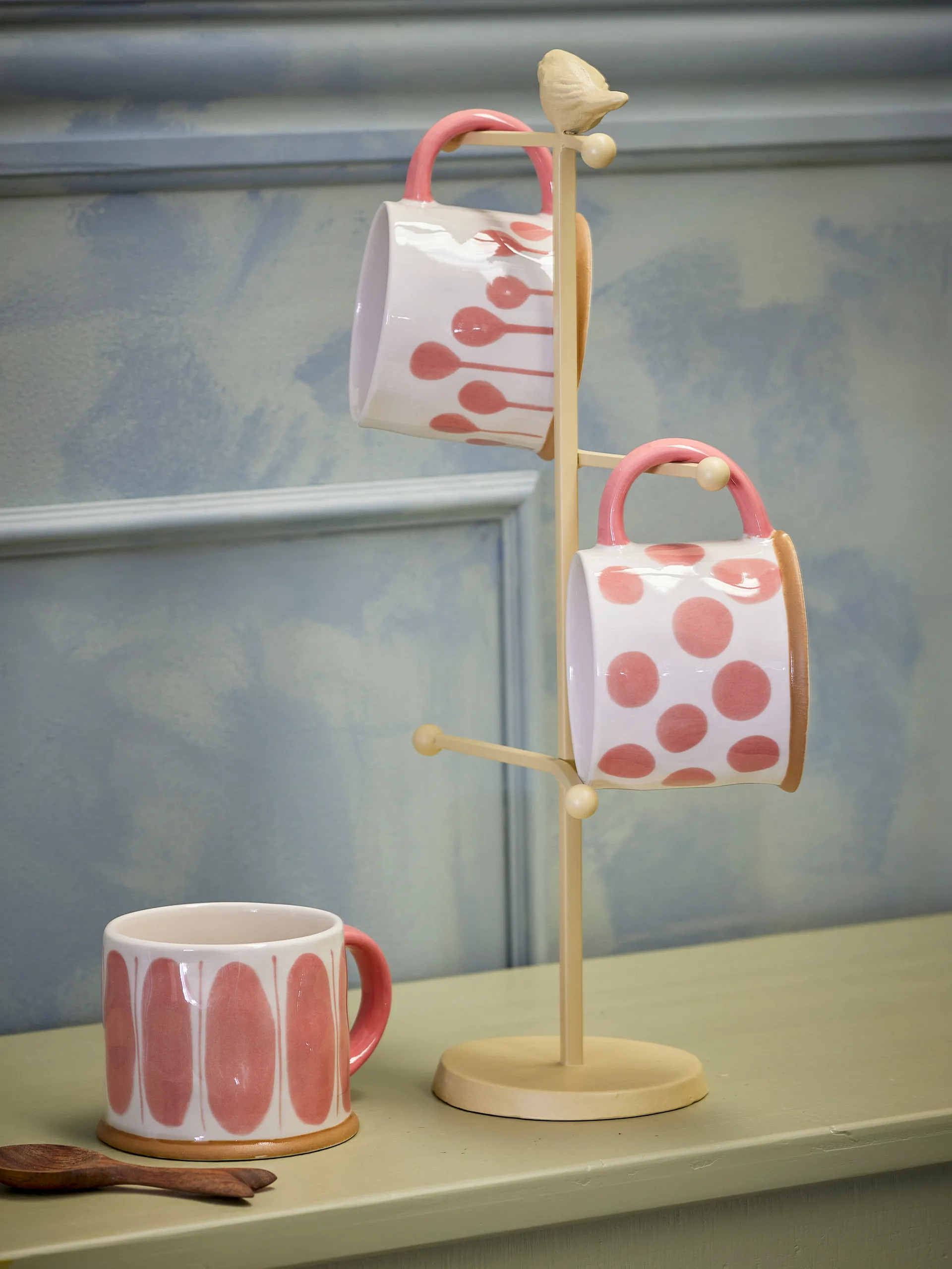 Linora kubek 450 ml, 3‑pak, Różowy Bloomingville