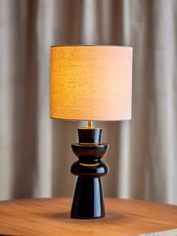Lio lampa stołowa - Czarny, Ø25 cm - Bloomingville