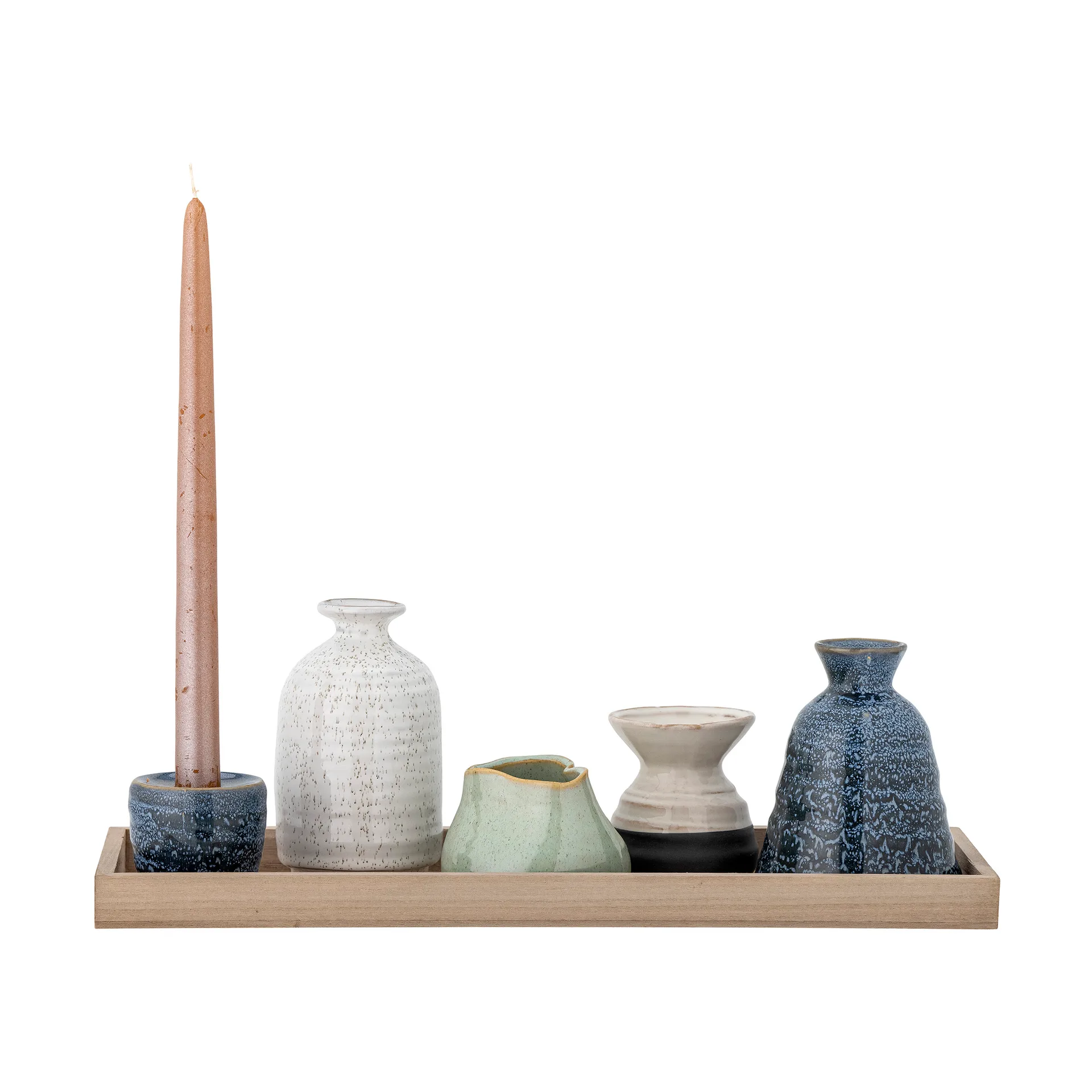 Longo taca ze świecznikiem 42 cm, Blue Bloomingville